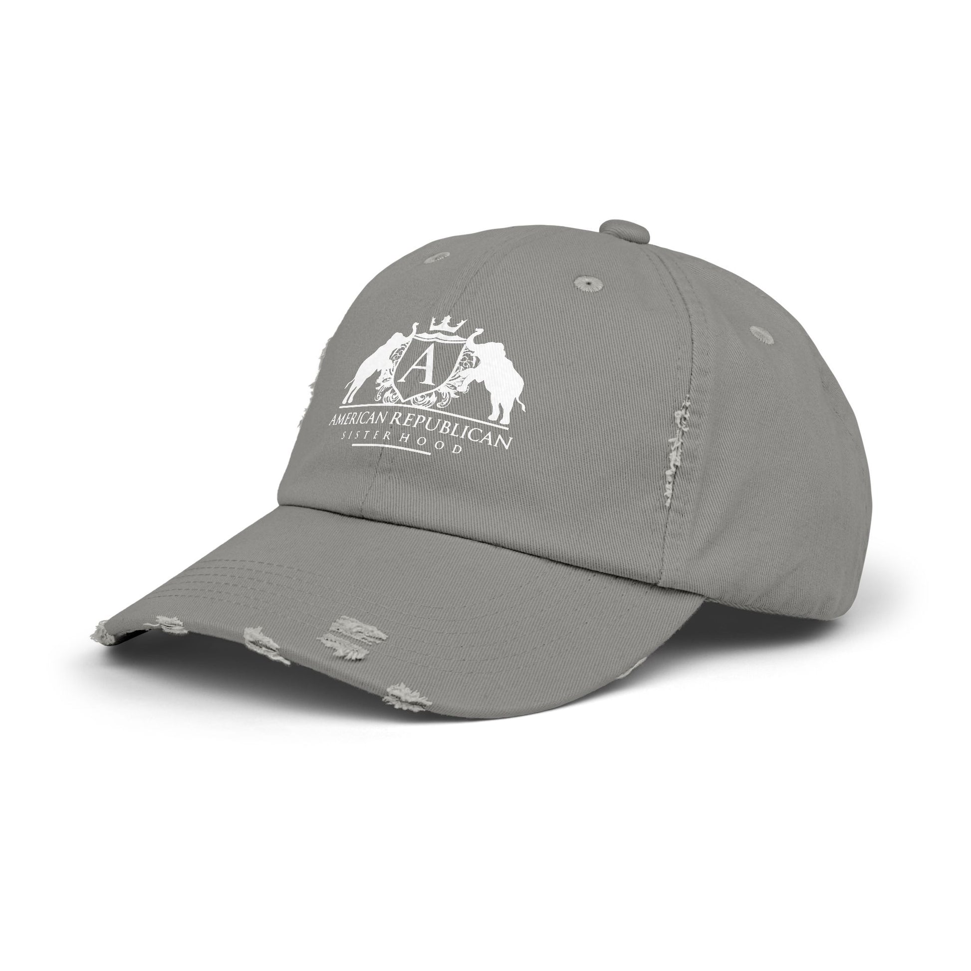 ARS White Logo Distressed Cap (ARS) - Sweet Baby Jeez Teez