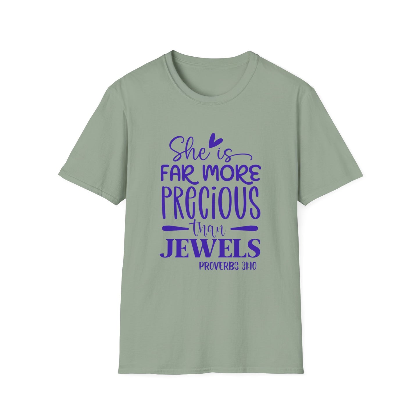 Far More Precious Women's Relaxed/Plus Tshirt (Cobalt Logo) - Sweet Baby Jeez Teez