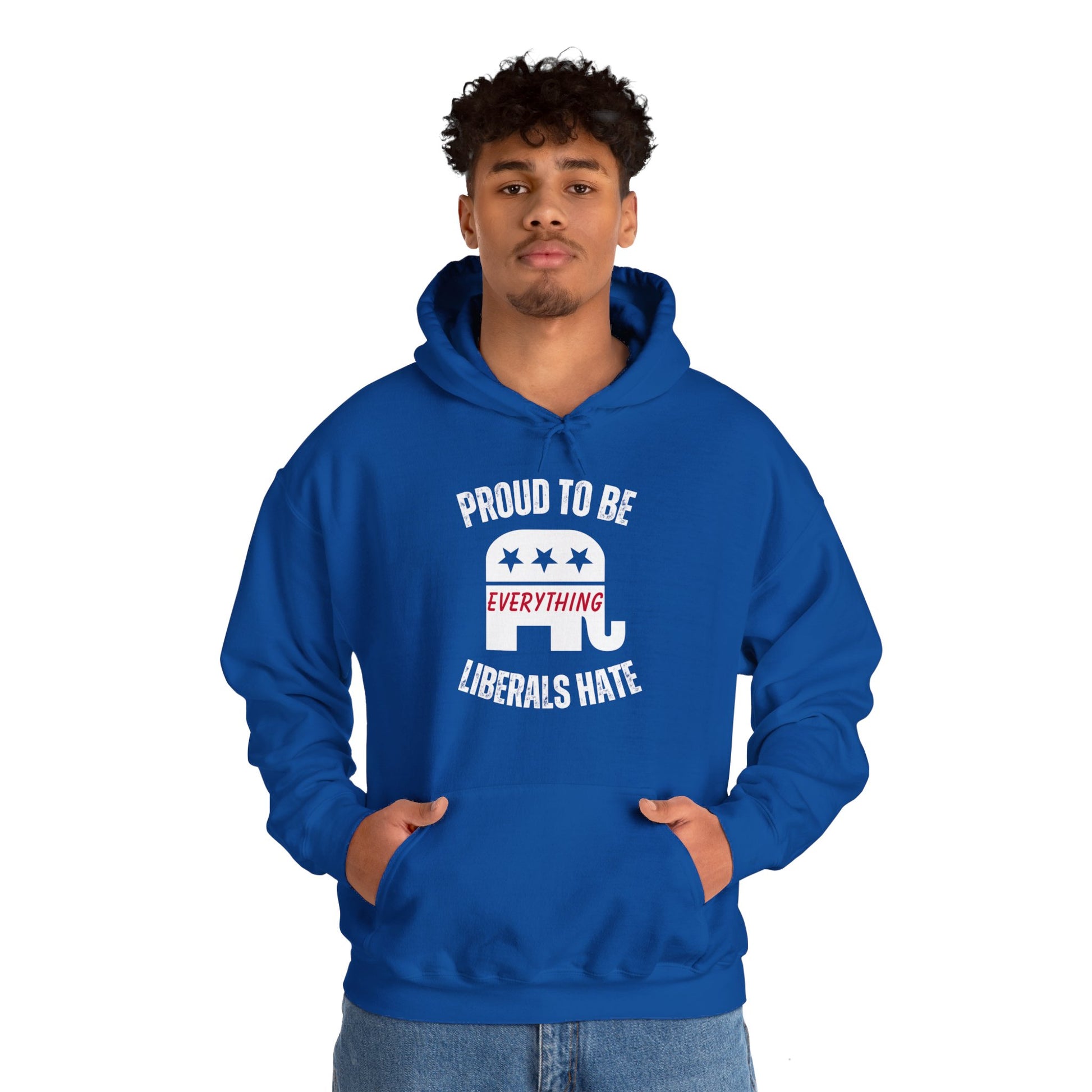 Proud to Be Men's Hoodie (White Logo) - Sweet Baby Jeez Teez