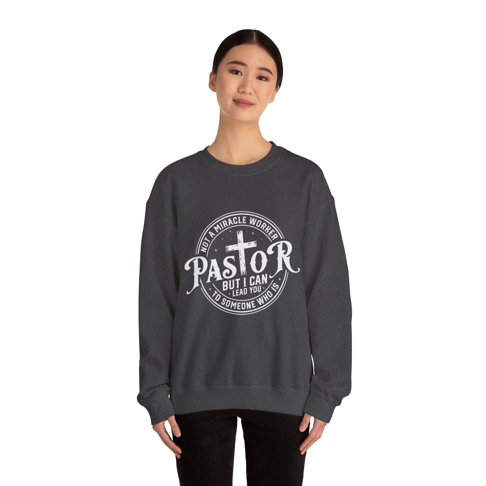 Pastor Women's Relaxed Sweatshirt (White Logo) - Sweet Baby Jeez Teez