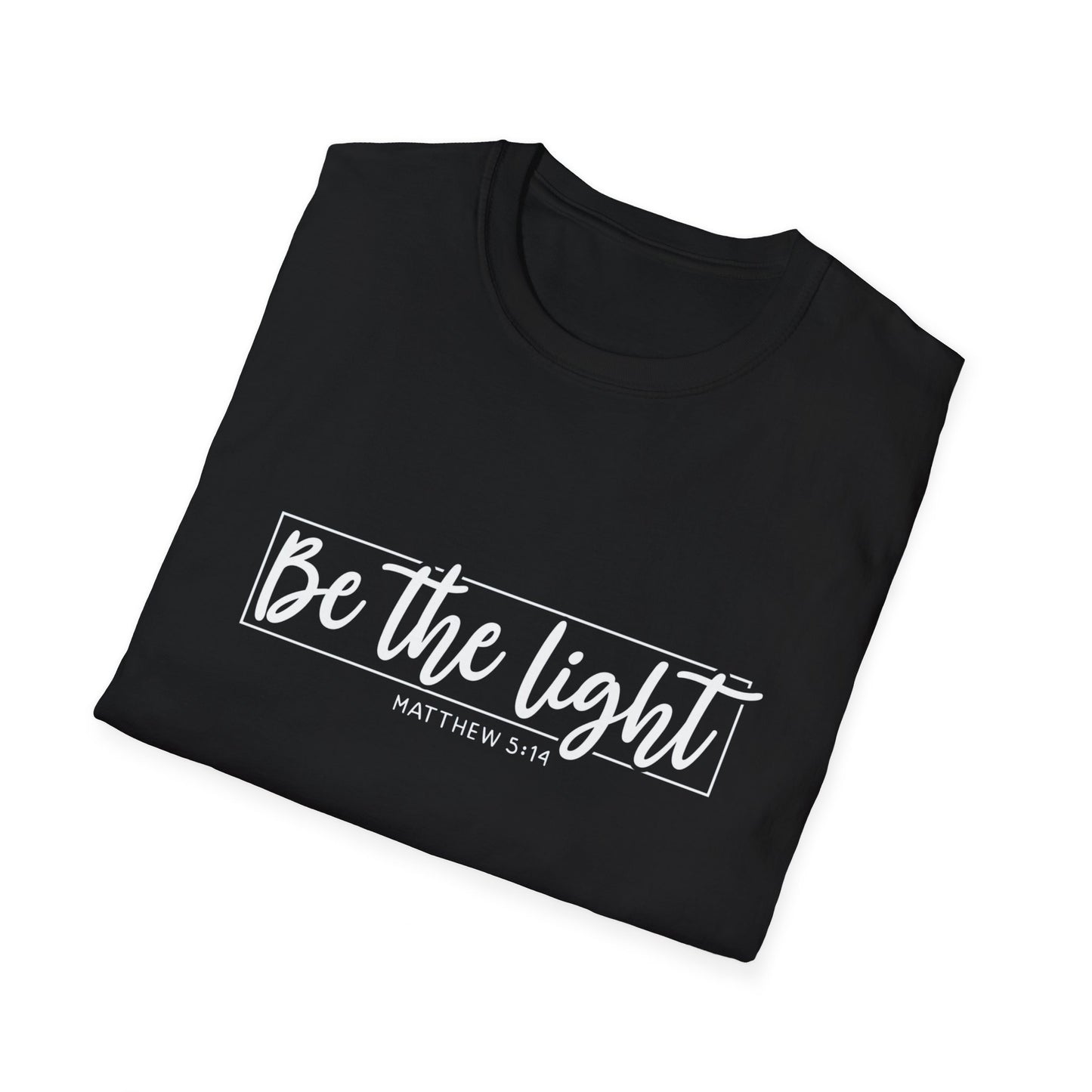 Be the Light Womens Relaxed/Plus Tshirt (White Logo) - Sweet Baby Jeez Teez