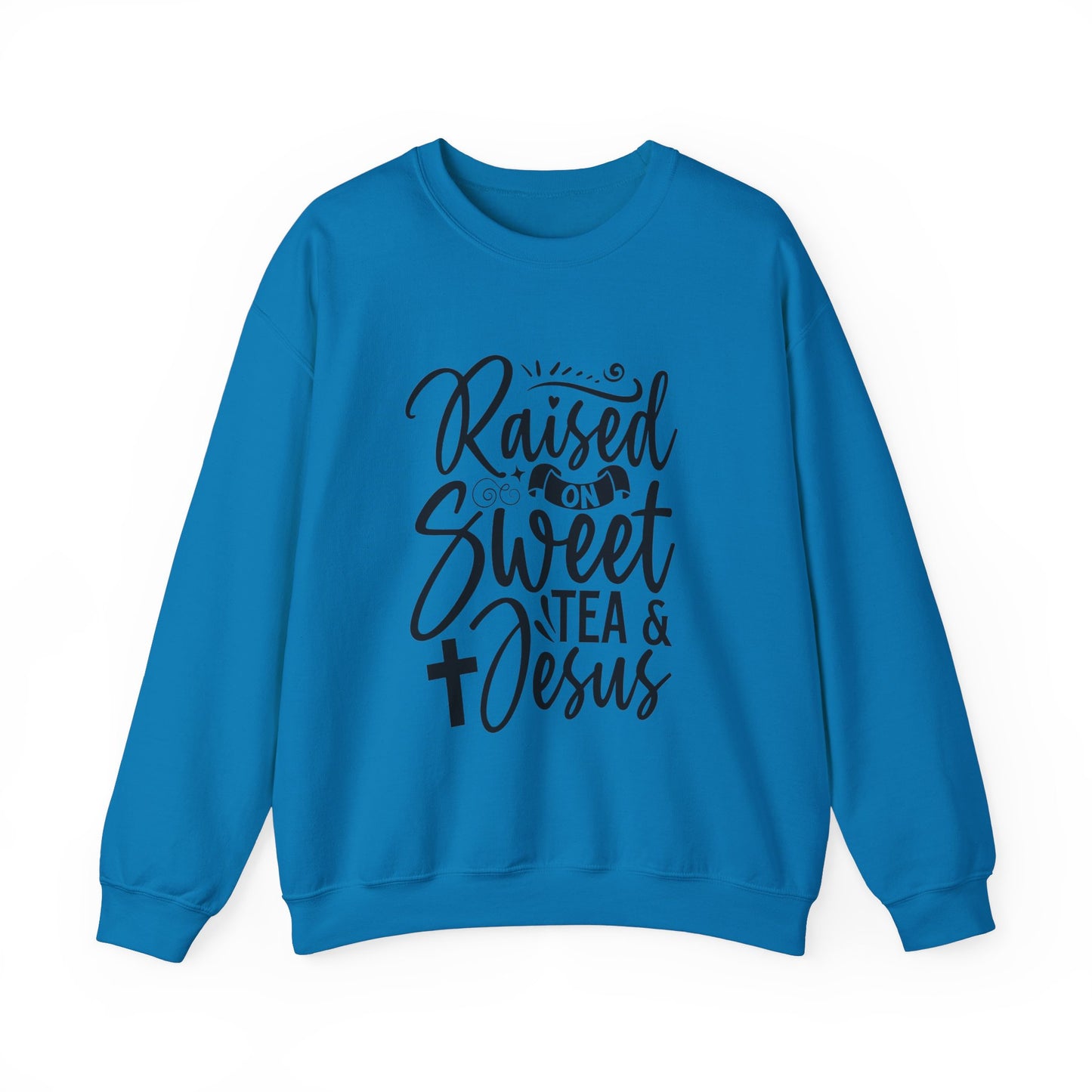 Sweet Tea and Jesus Women's Relaxed Sweatshirt (Black Logo) - Sweet Baby Jeez Teez