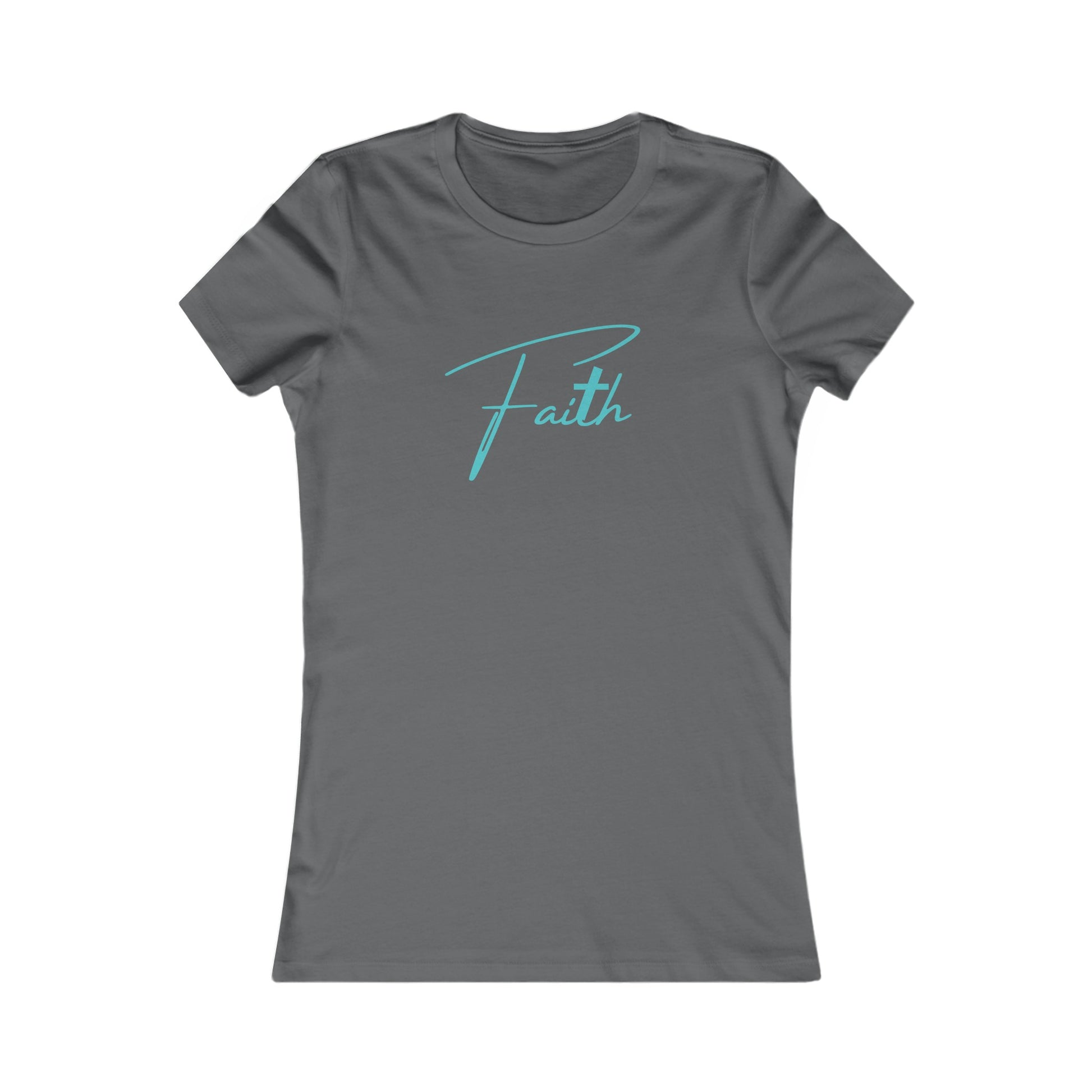 Cross-ed T Faith Women's Tshirt (Teal Logo) - Sweet Baby Jeez Teez