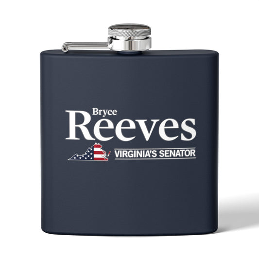 Bryce Reeves - Virginia's Senator Stainless Steel Flask