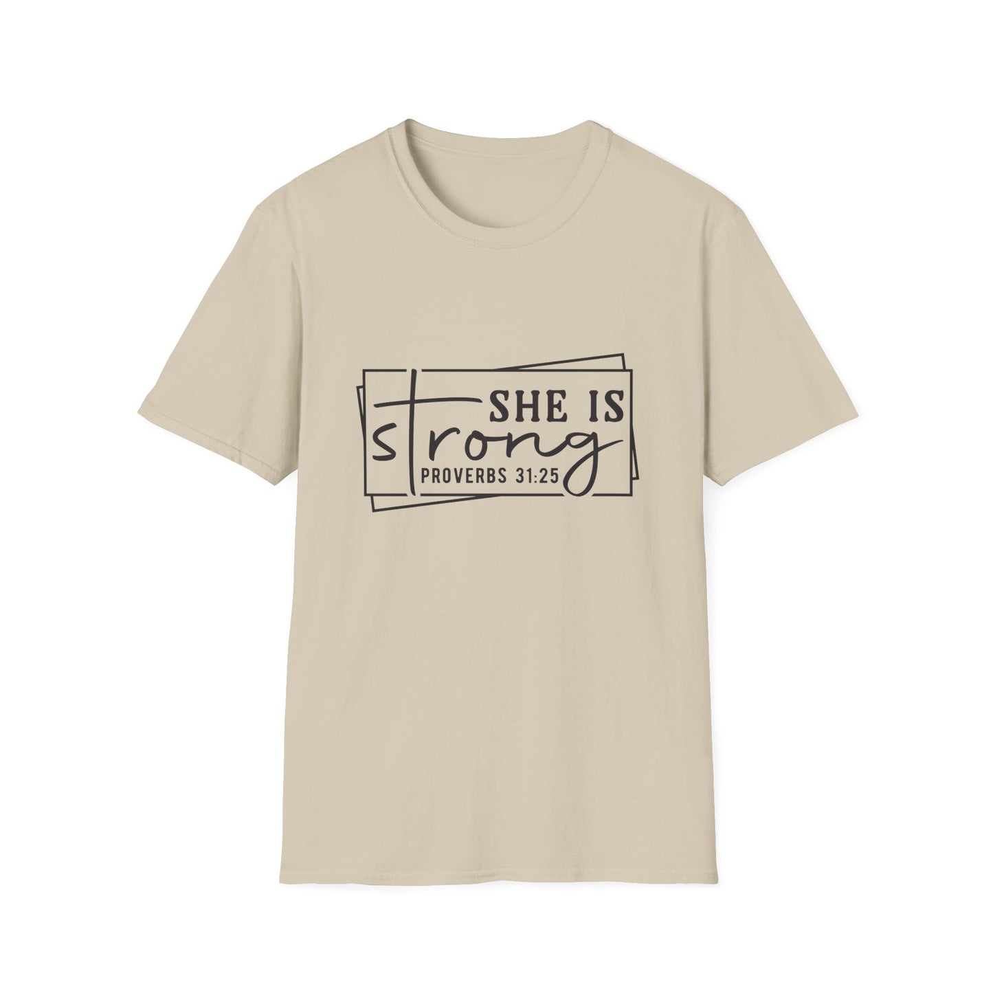 She is Strong Women's Relaxed/Plus Tshirt (Box Logo) - Sweet Baby Jeez Teez