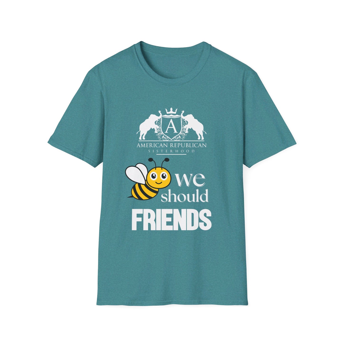 Bee Friends Women's Relaxed/Unisex Tshirt (ARS - Cartoon Logo) - Sweet Baby Jeez Teez
