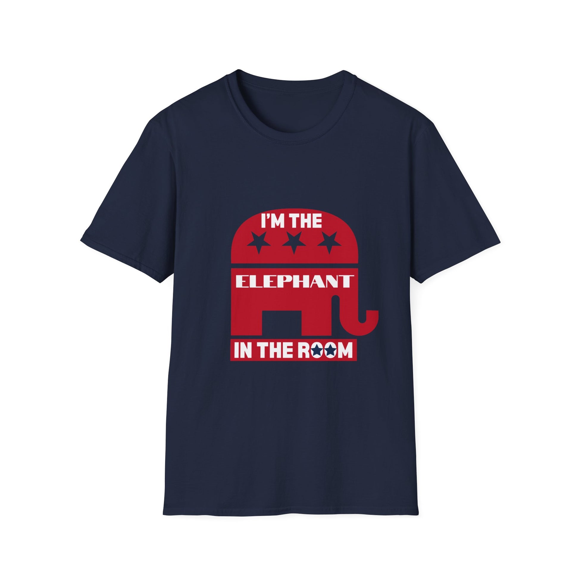 Elephant in the Room Men's Tshirt (Navy Blue) - Sweet Baby Jeez Teez