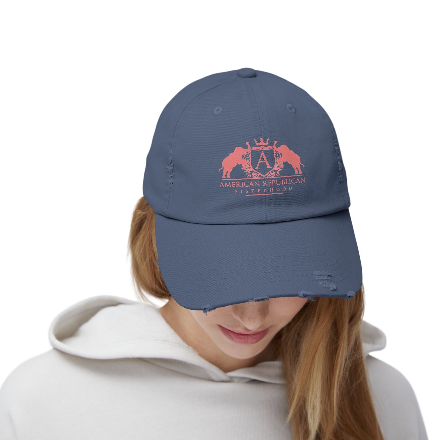 ARS Coral Logo Distressed Cap (ARS) - Sweet Baby Jeez Teez
