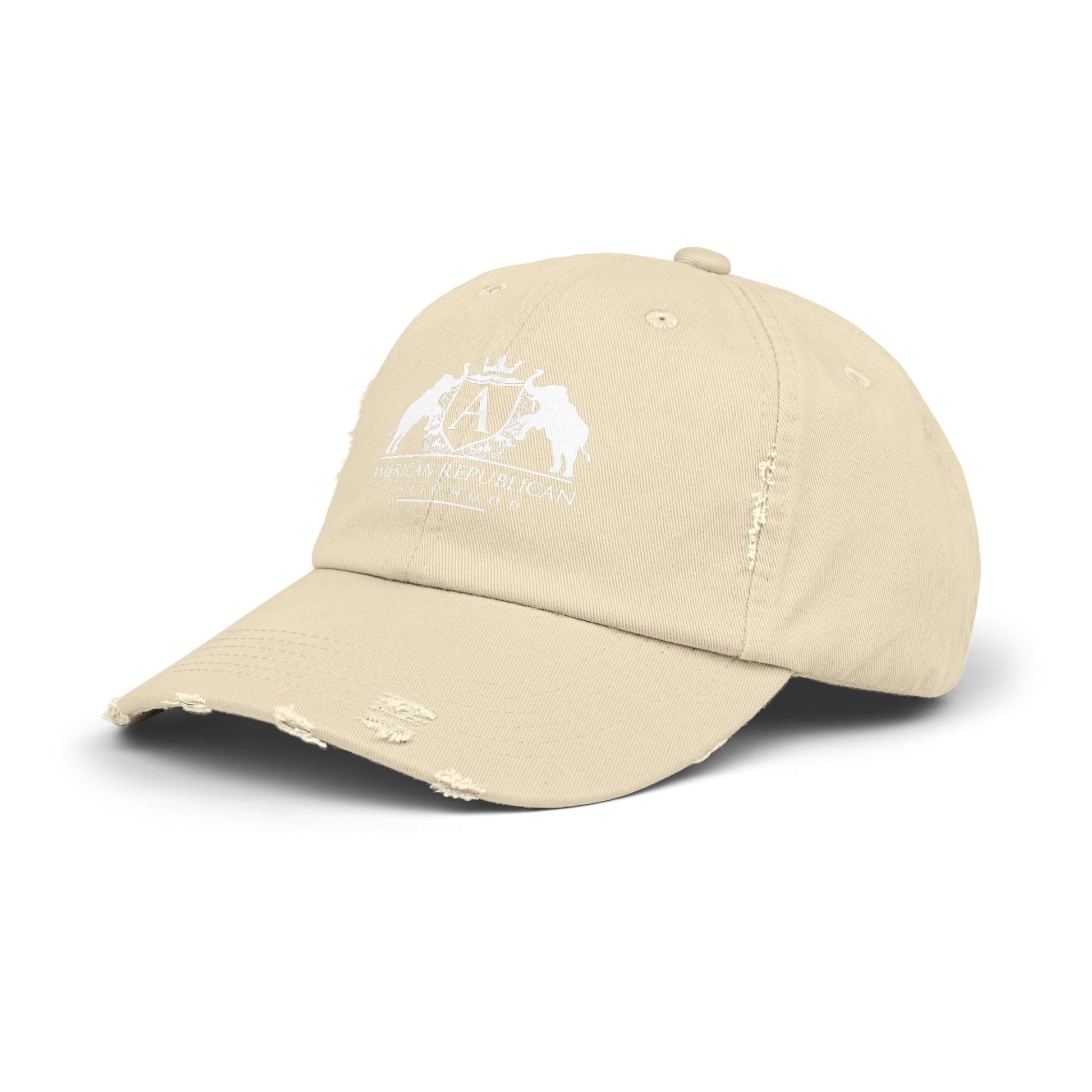 ARS White Logo Distressed Cap (ARS) - Sweet Baby Jeez Teez