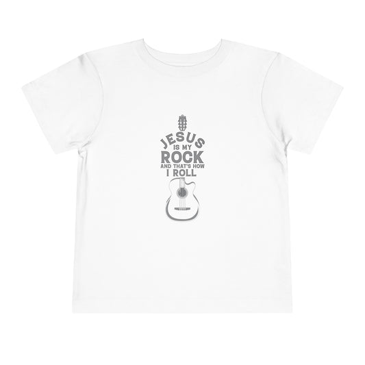 Jesus is My Rock Toddler Tshirt (Gray Logo) - Sweet Baby Jeez Teez