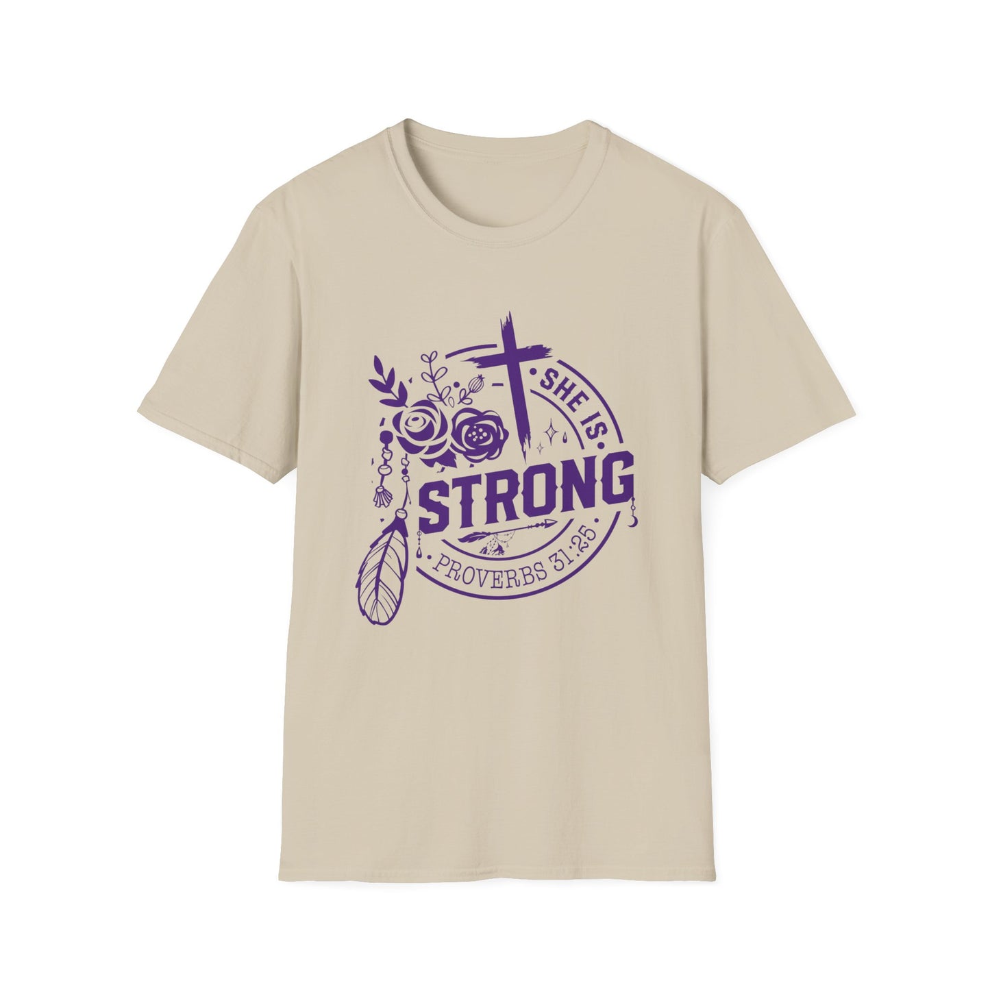 "She is Strong" Proverbs 31:25 Bible Verse Women's Relaxed Tshirt
