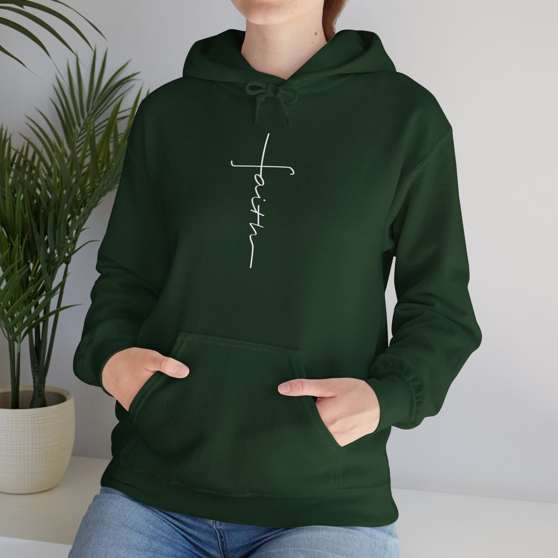 Cross Made From Faith Women's Hoodie (White) - Sweet Baby Jeez Teez