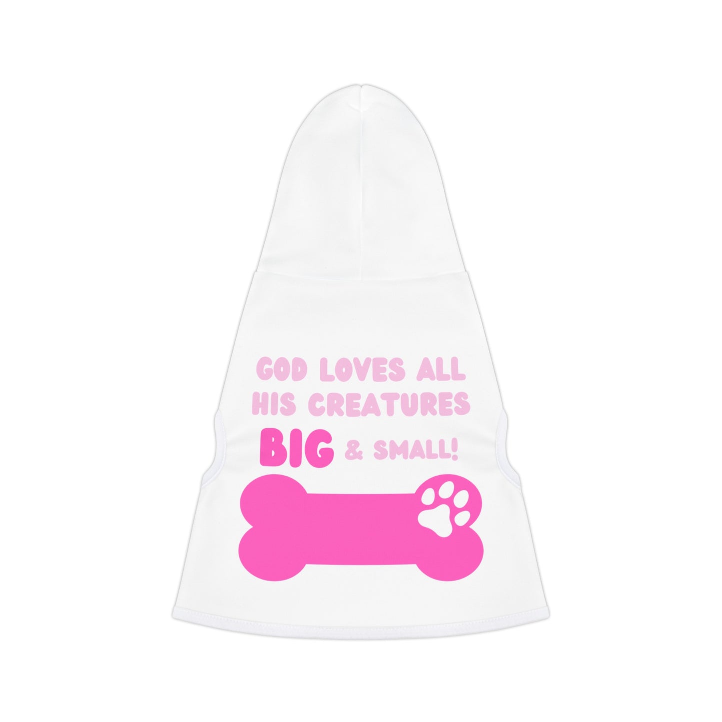 God Loves All Doggo Hoodie (Pink Logo) - Sweet Baby Jeez Teez