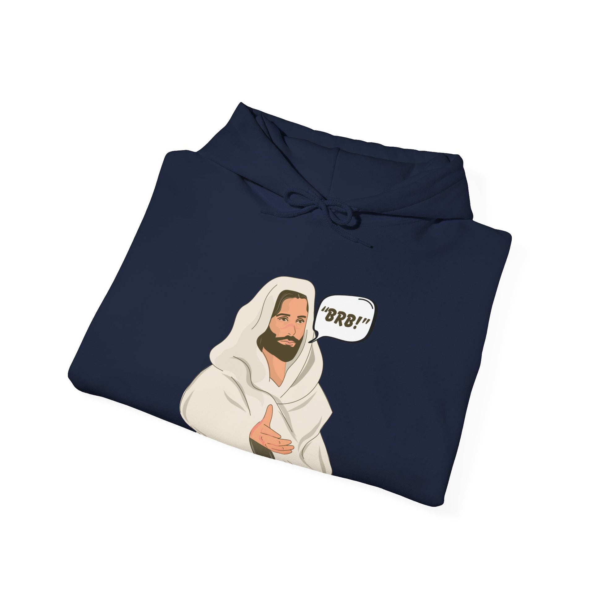 Be Right Back Men's Hoodie (Cartoon Logo) - Sweet Baby Jeez Teez