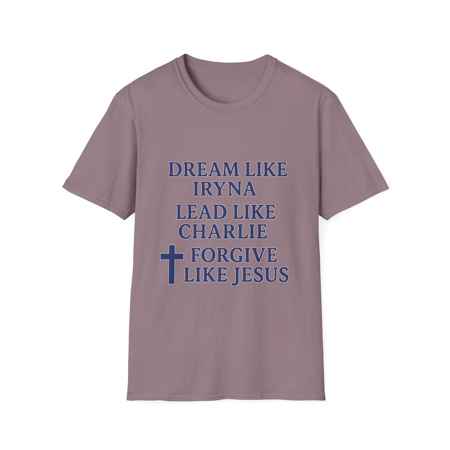 Dream, Lead, Forgive Men's Unisex Tshirt (Midnight Blue Logo)