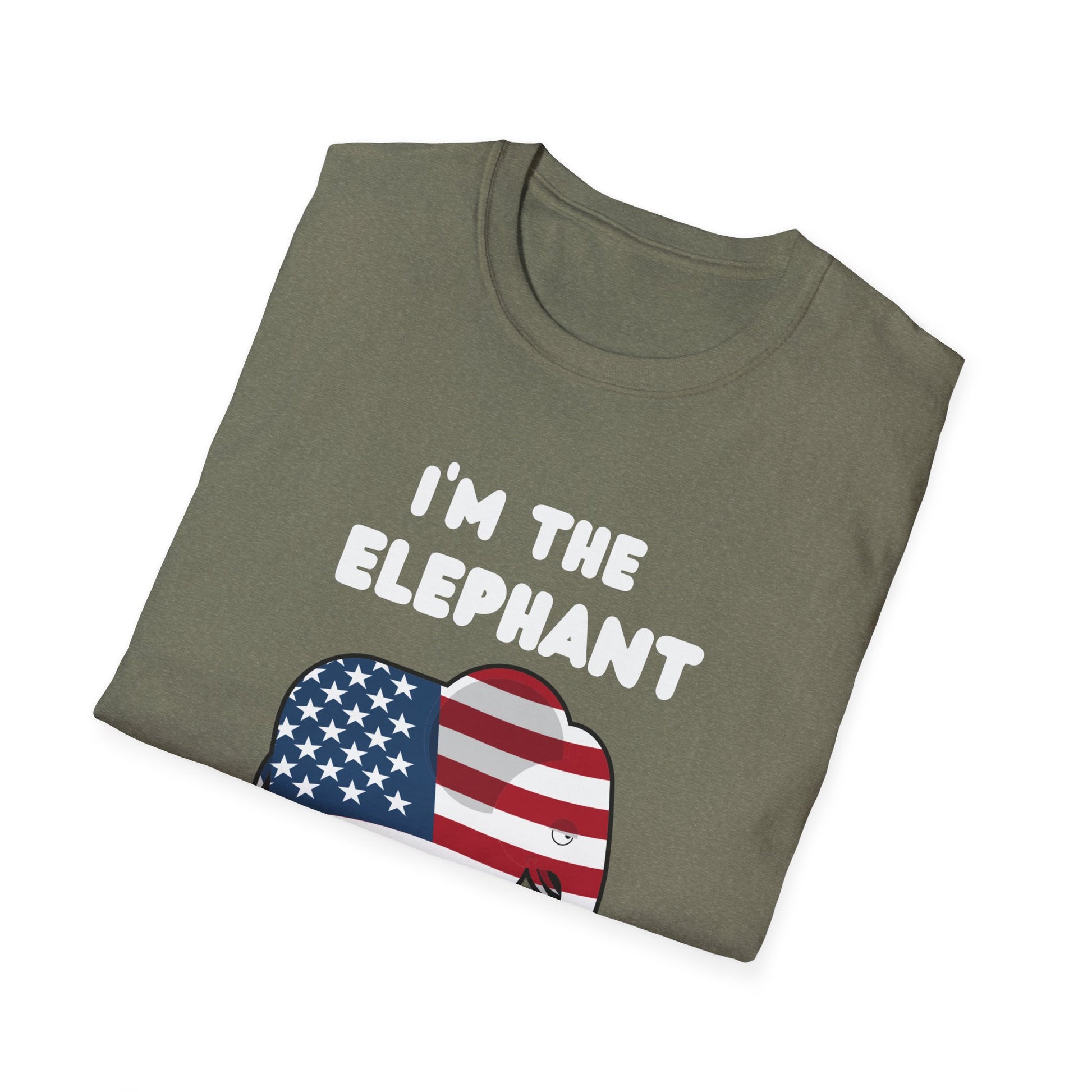 Elephant in Room Cartoon Women's Relaxed/Plus Tshirt (White Logo, Red & Gray Tshirts) - Sweet Baby Jeez Teez