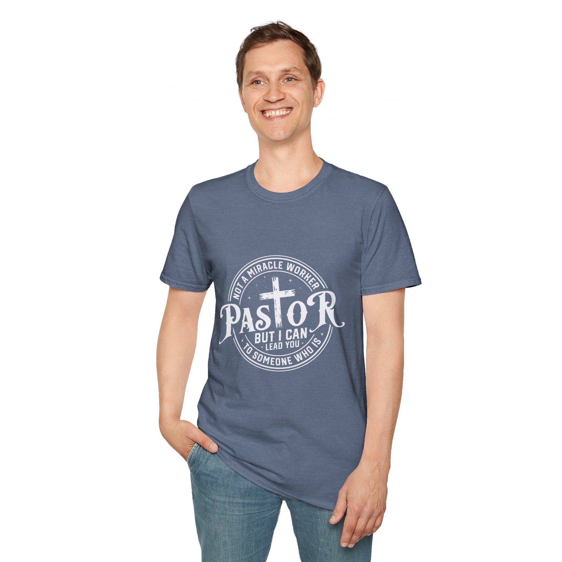 Pastor Men's Tshirt (White Logo) - Sweet Baby Jeez Teez