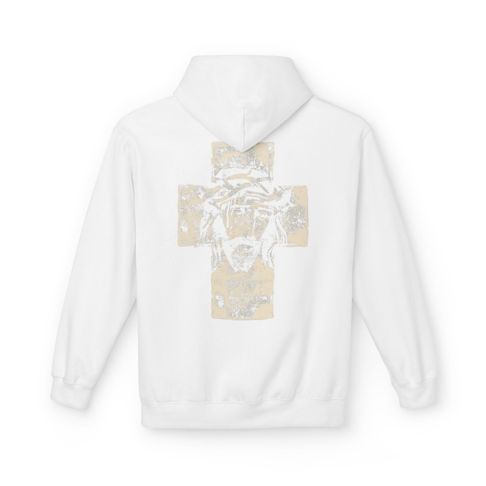 Christ Portrait on Cross Modern Logo Men's Hoodie - Sweet Baby Jeez Teez