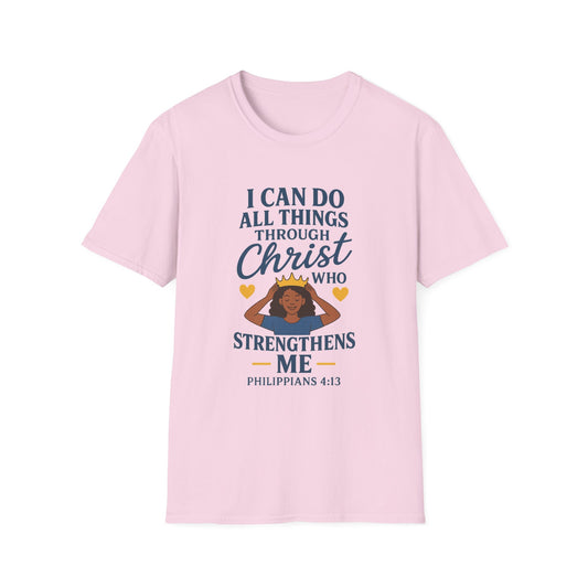 "I Can Do All Things Through Christ" Women's Relaxed Softstyle Tshirt