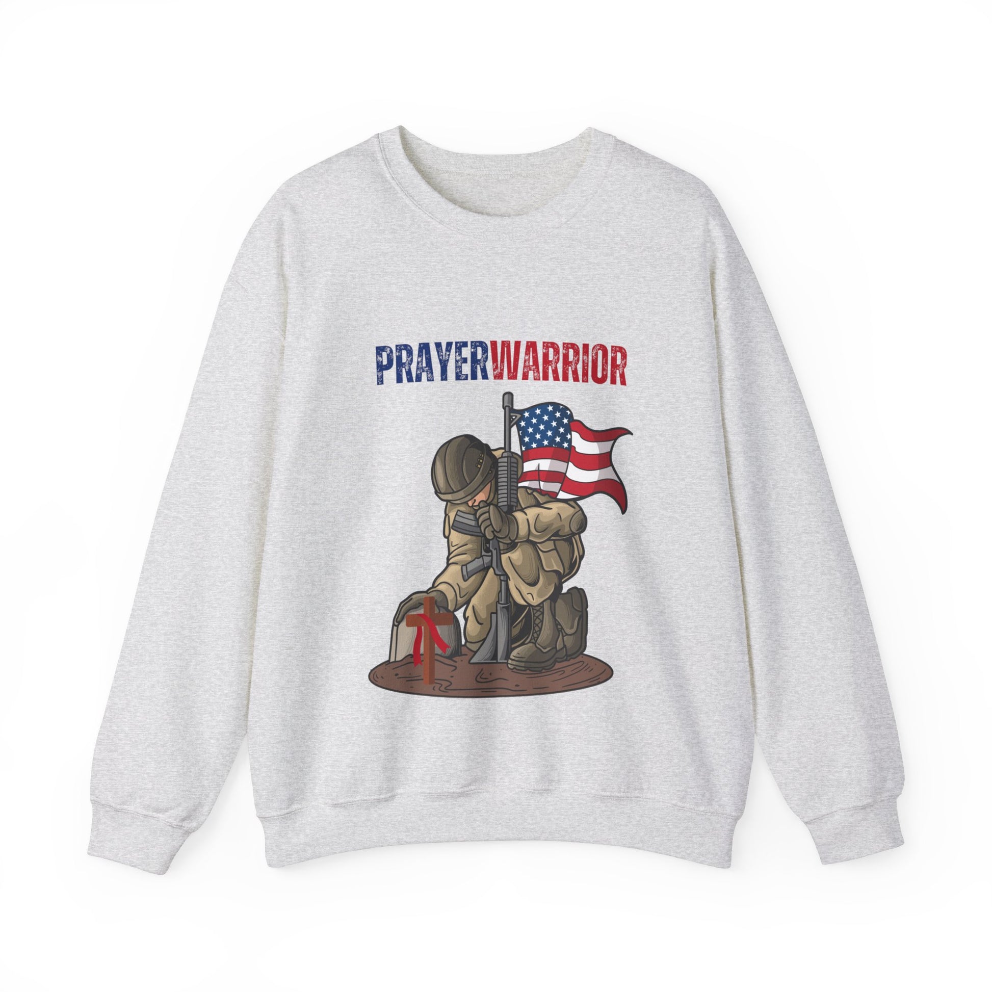 Prayer Warrior Soldier Men's Sweatshirt - Sweet Baby Jeez Teez