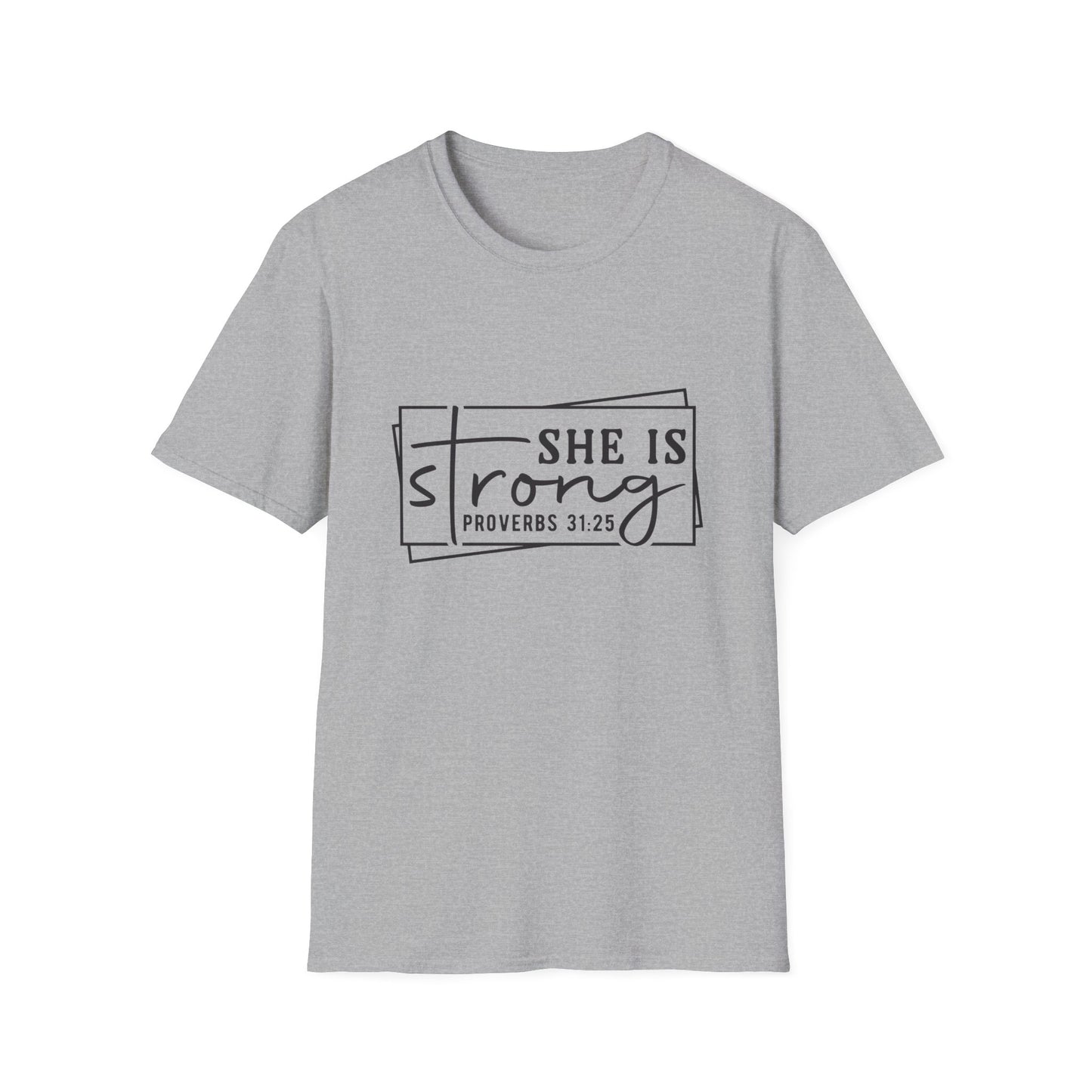 She is Strong Women's Relaxed/Plus Tshirt (Box Logo) - Sweet Baby Jeez Teez