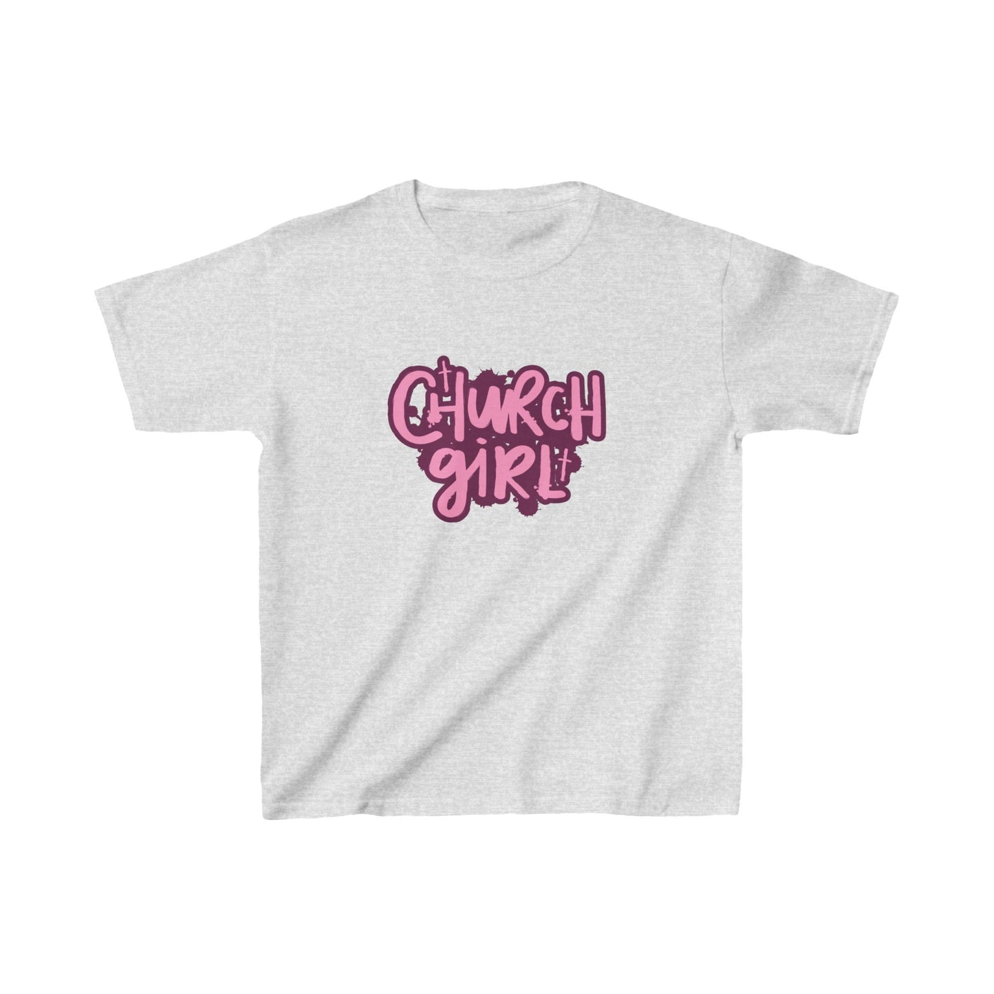 Church Girl Girl's Tshirt (Pinks Logo) - Sweet Baby Jeez Teez