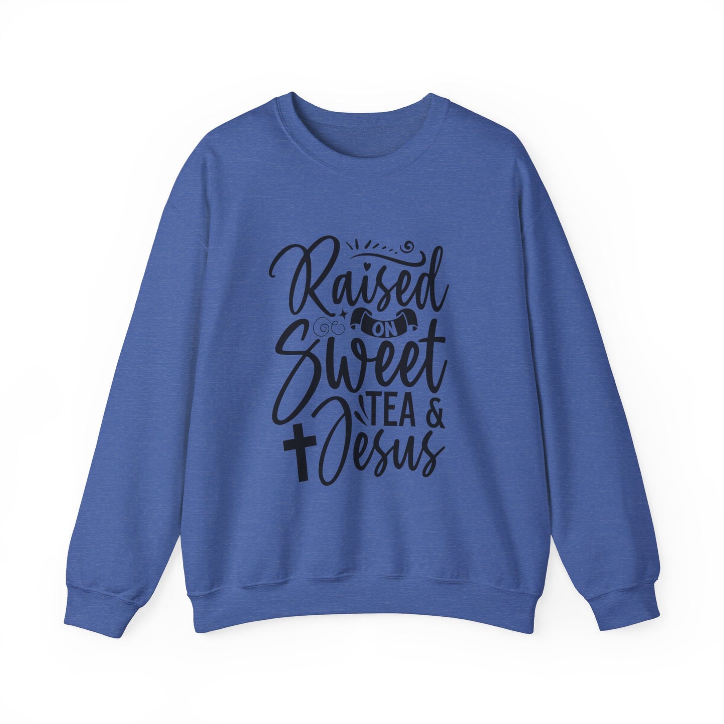 Sweet Tea and Jesus Women's Relaxed Sweatshirt (Black Logo) - Sweet Baby Jeez Teez