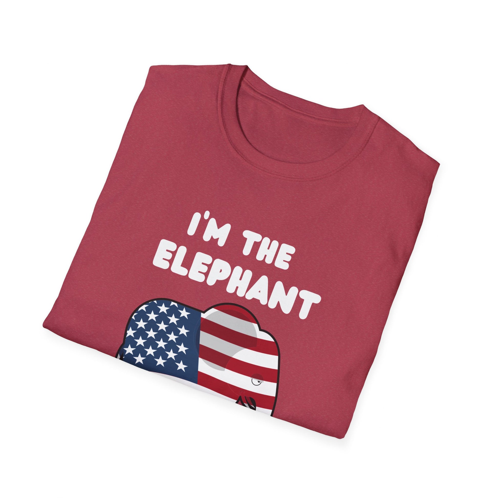 Elephant in Room Cartoon Women's Relaxed/Plus Tshirt (White Logo, Red & Gray Tshirts) - Sweet Baby Jeez Teez
