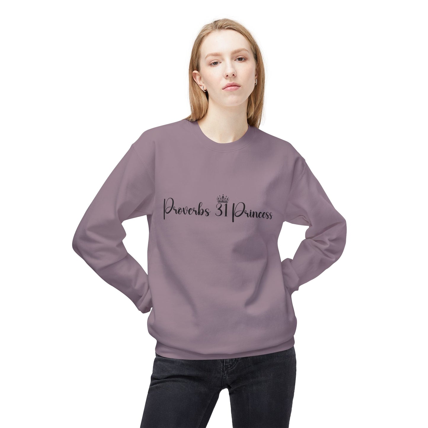 Proverbs 31 Princess Women's Relaxed Sweatshirt (Black Logo)