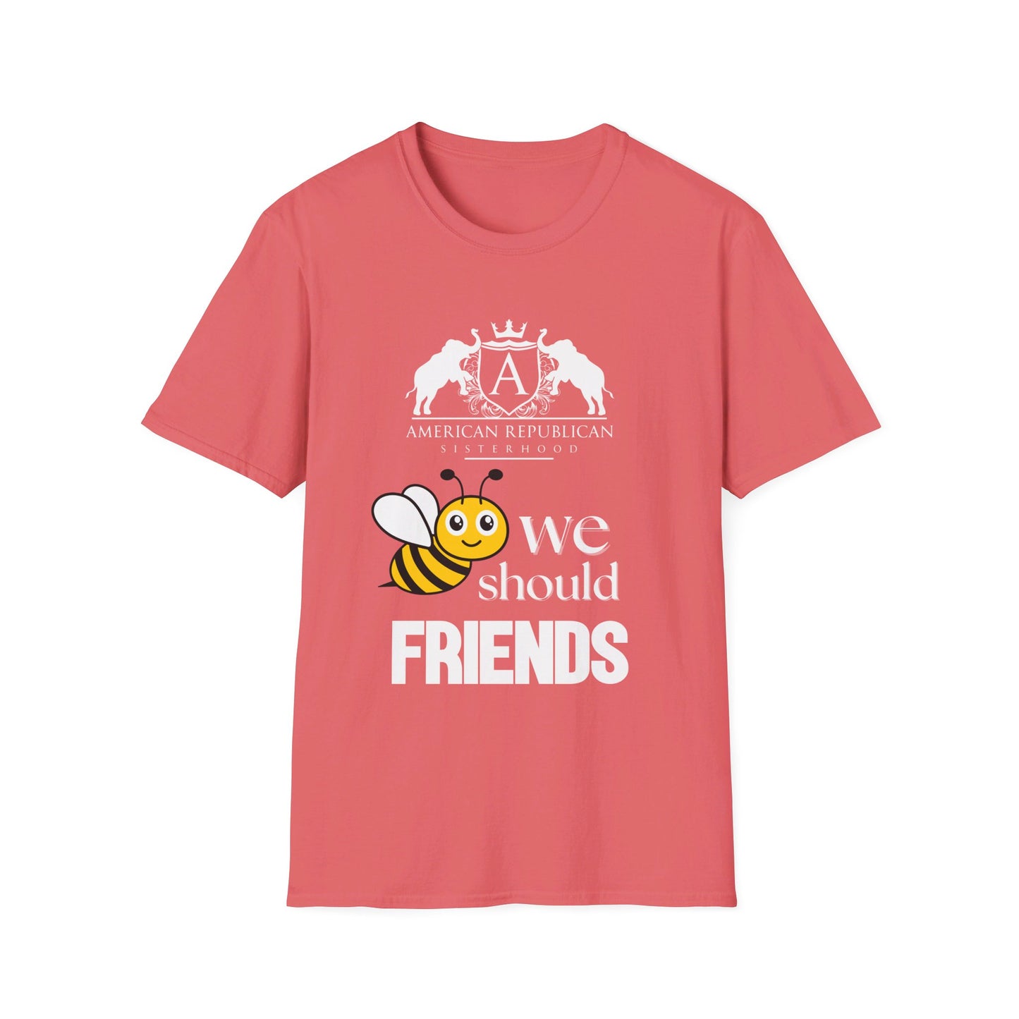 Bee Friends Women's Relaxed/Unisex Tshirt (ARS - Cartoon Logo) - Sweet Baby Jeez Teez