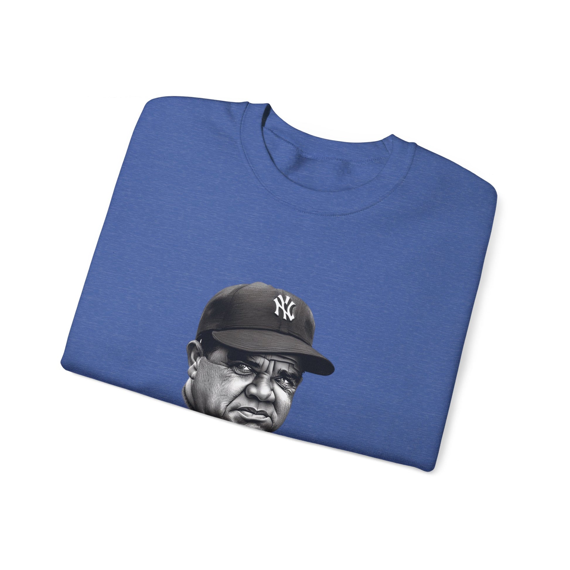 Strike Out Babe Ruth Men's Crewneck Sweatshirt (IW Grayscale Logo) - Sweet Baby Jeez Teez