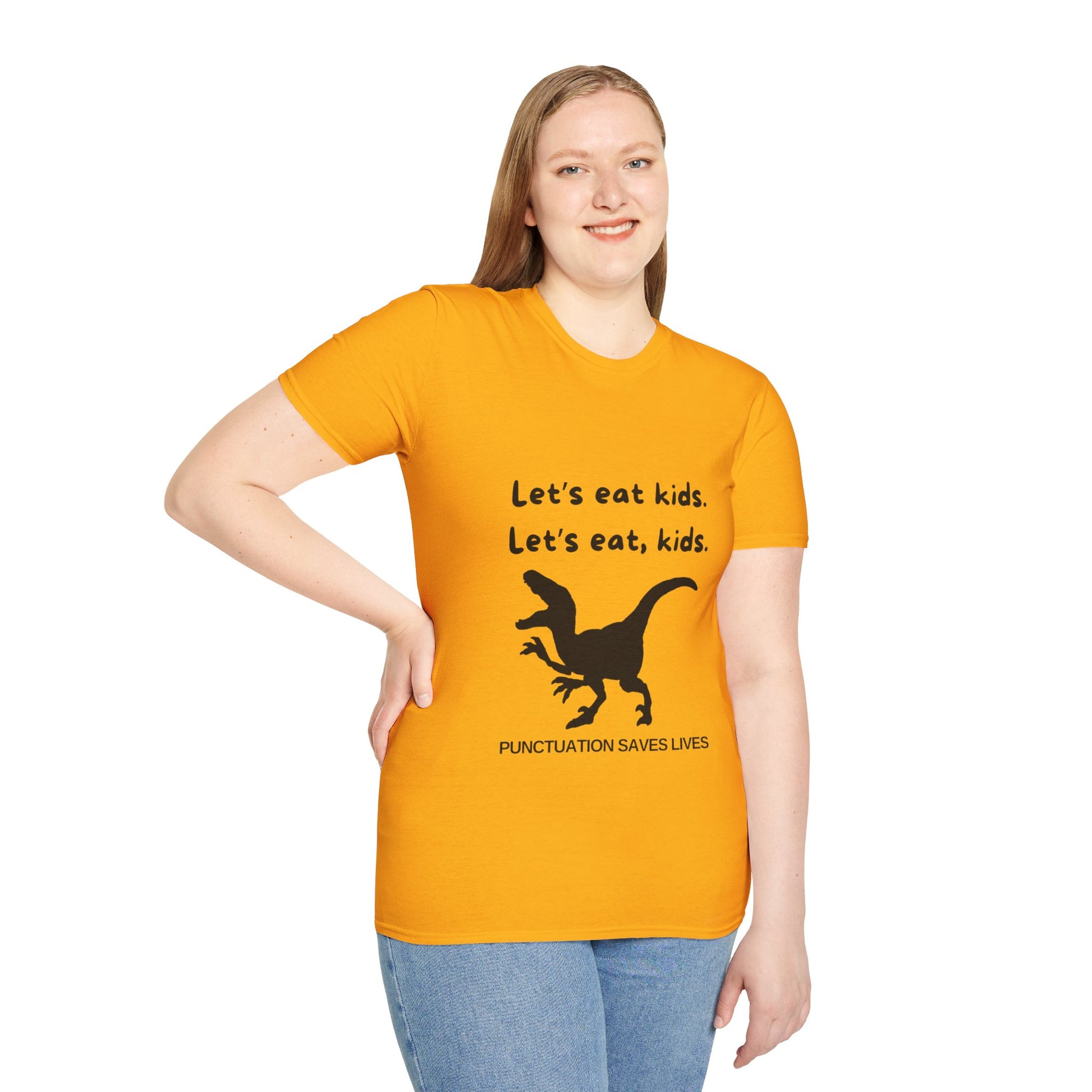 Lets Eat Kids Mens Tshirt (Black Logo) - Sweet Baby Jeez Teez