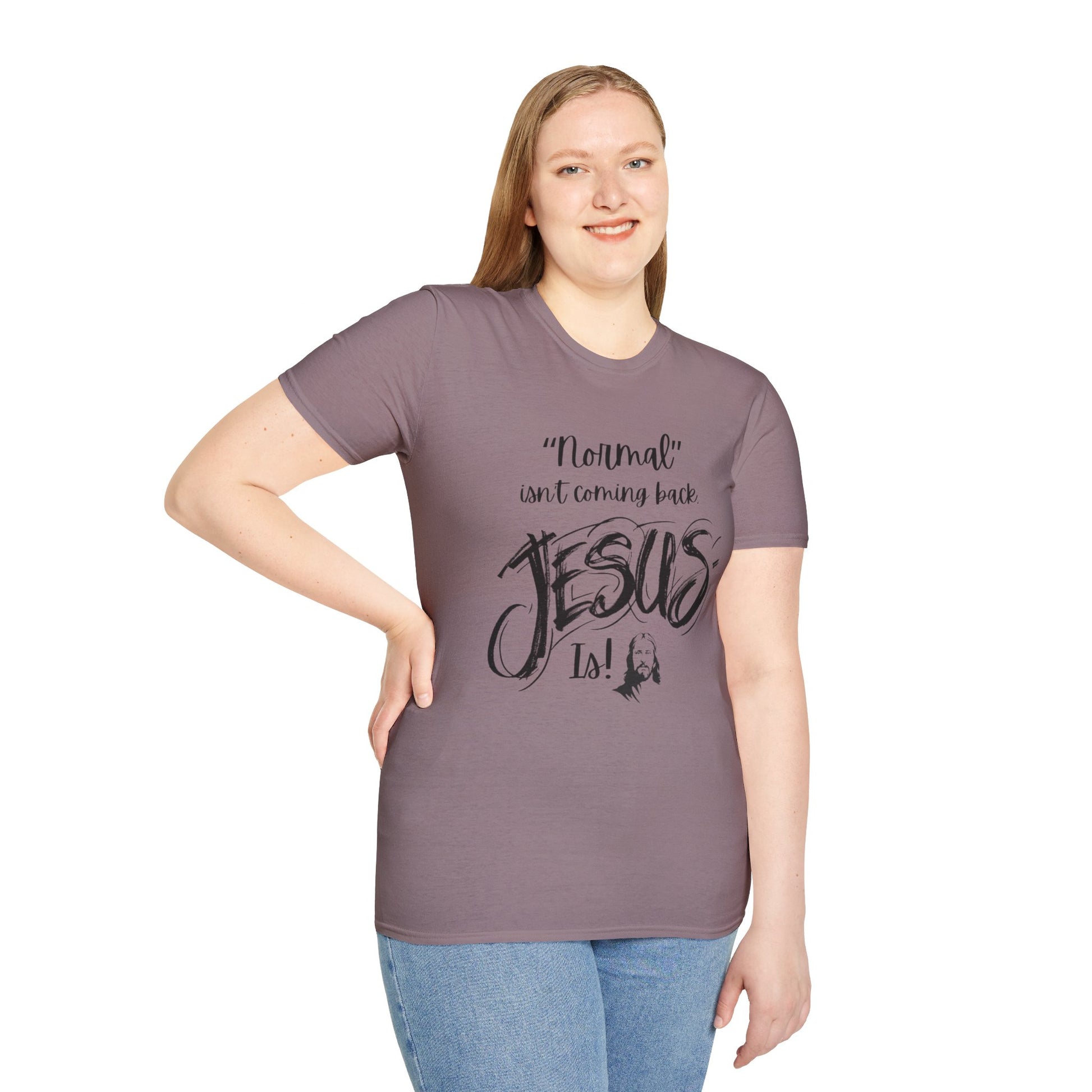 Normal isn't Coming Back Women's Relaxed/Plus Tshirt (Black Logo)) - Sweet Baby Jeez Teez