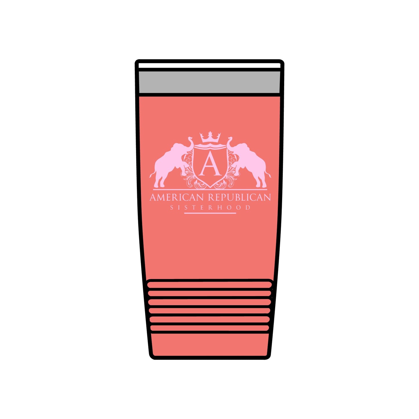 ARS Baby Pink Logo Insulated Tumbler, 20oz - Sweet Baby Jeez Teez