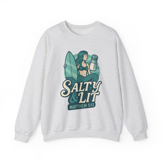 "Salty & Lit" Christian Women's Scripture Sweatshirt