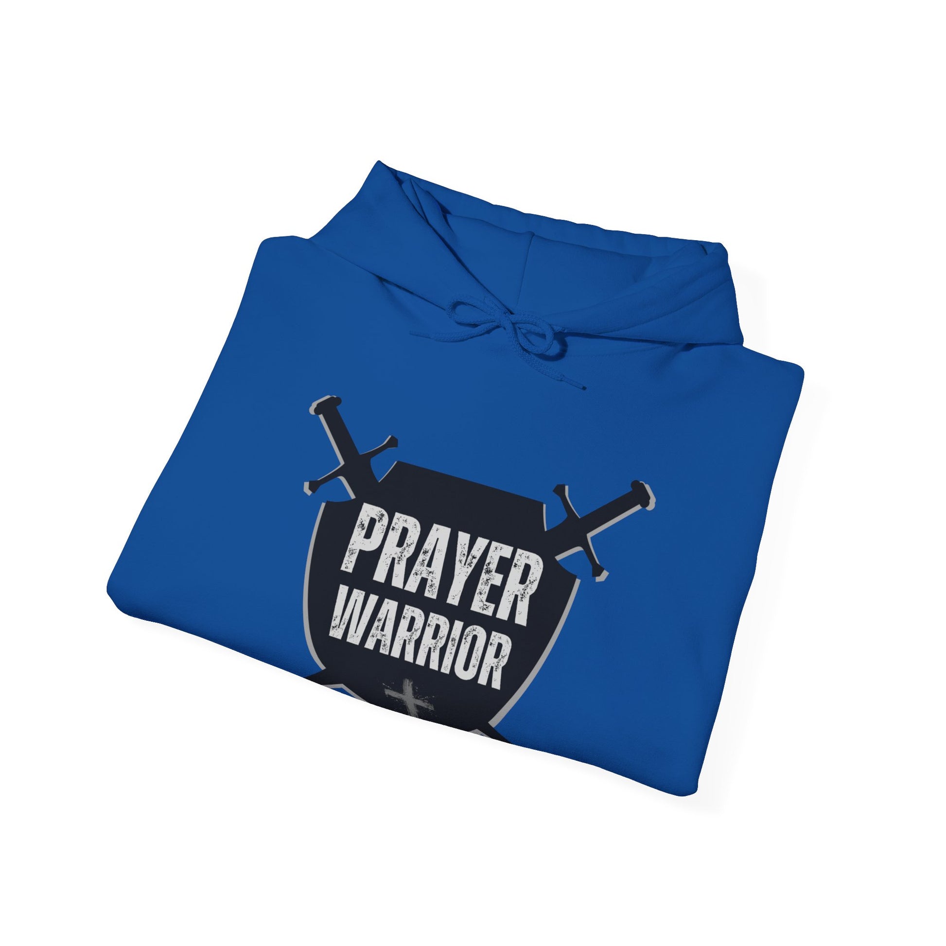Prayer Warrior Shield Men's Hoodie (Black Logo) - Sweet Baby Jeez Teez