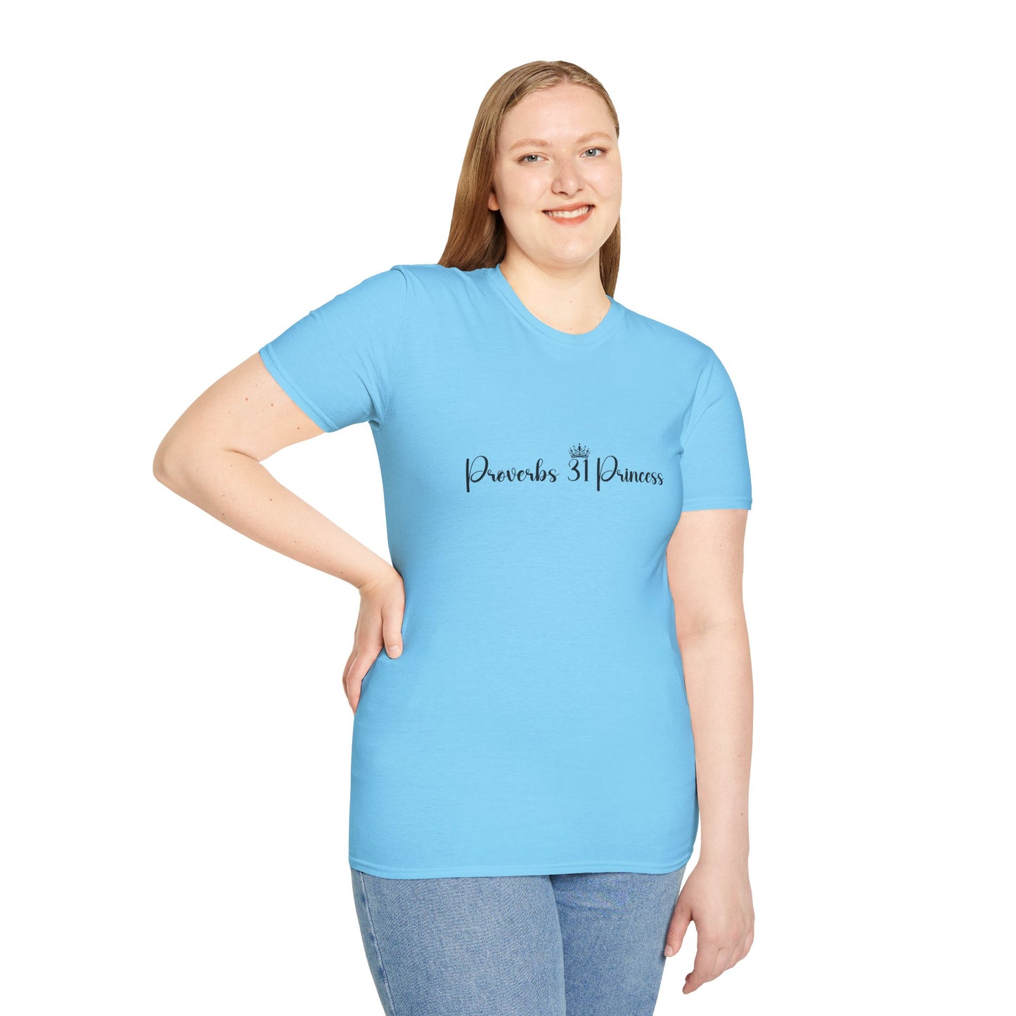 Proverbs 31 Princess Women's Relaxed/Plus Tshirt (Black Logo) - Sweet Baby Jeez Teez