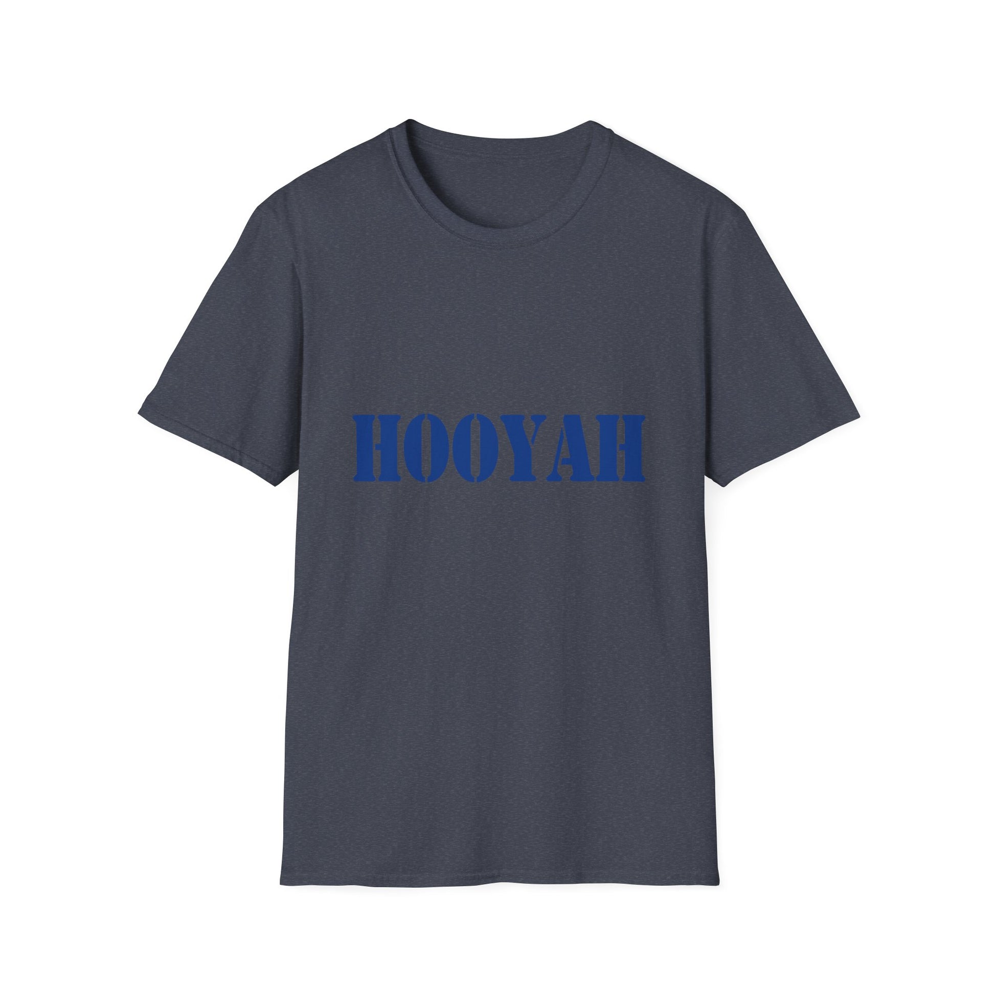 HOOYAH (Navy) Unisex Tshirt (MM Blue Logo) - Sweet Baby Jeez Teez