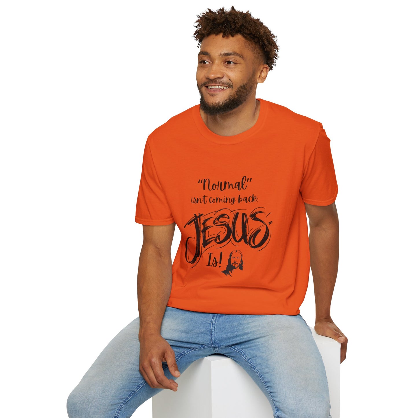 Normal Isn't Coming Back Men's Tshirt (Black Logo) - Sweet Baby Jeez Teez