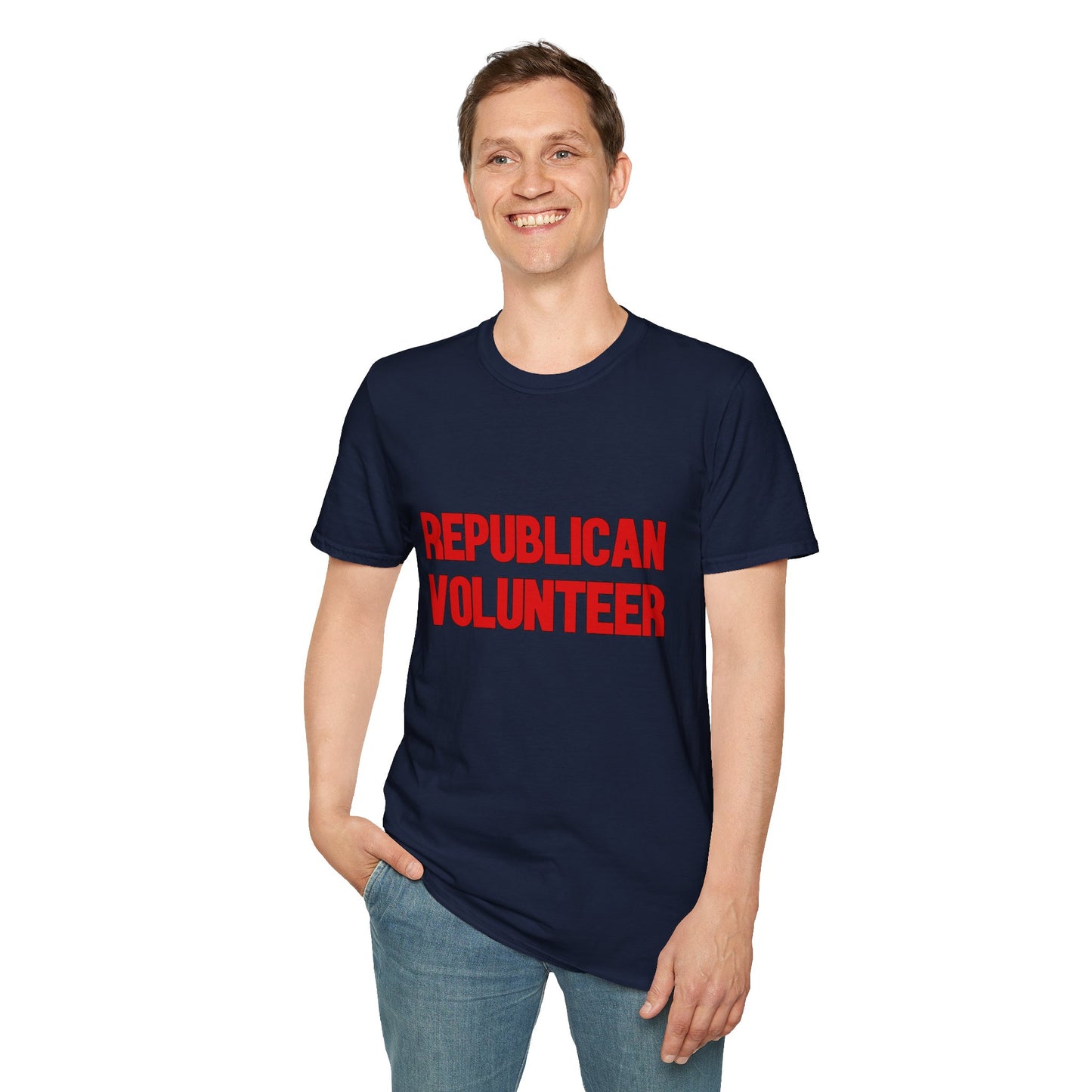 Republican Volunteer Unisex Tshirt (Red Logo) - Sweet Baby Jeez Teez