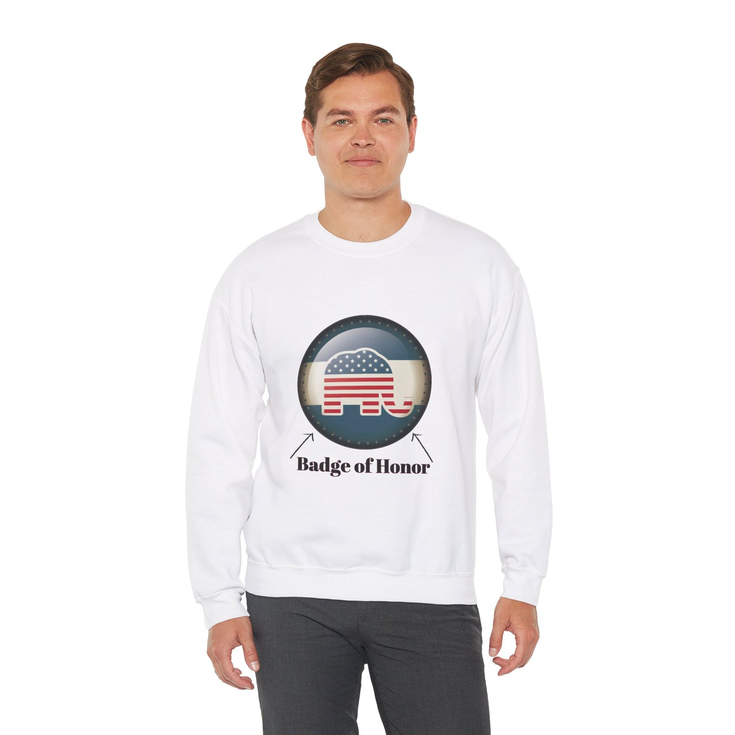 Badge of Honor Men's Sweatshirt - Sweet Baby Jeez Teez
