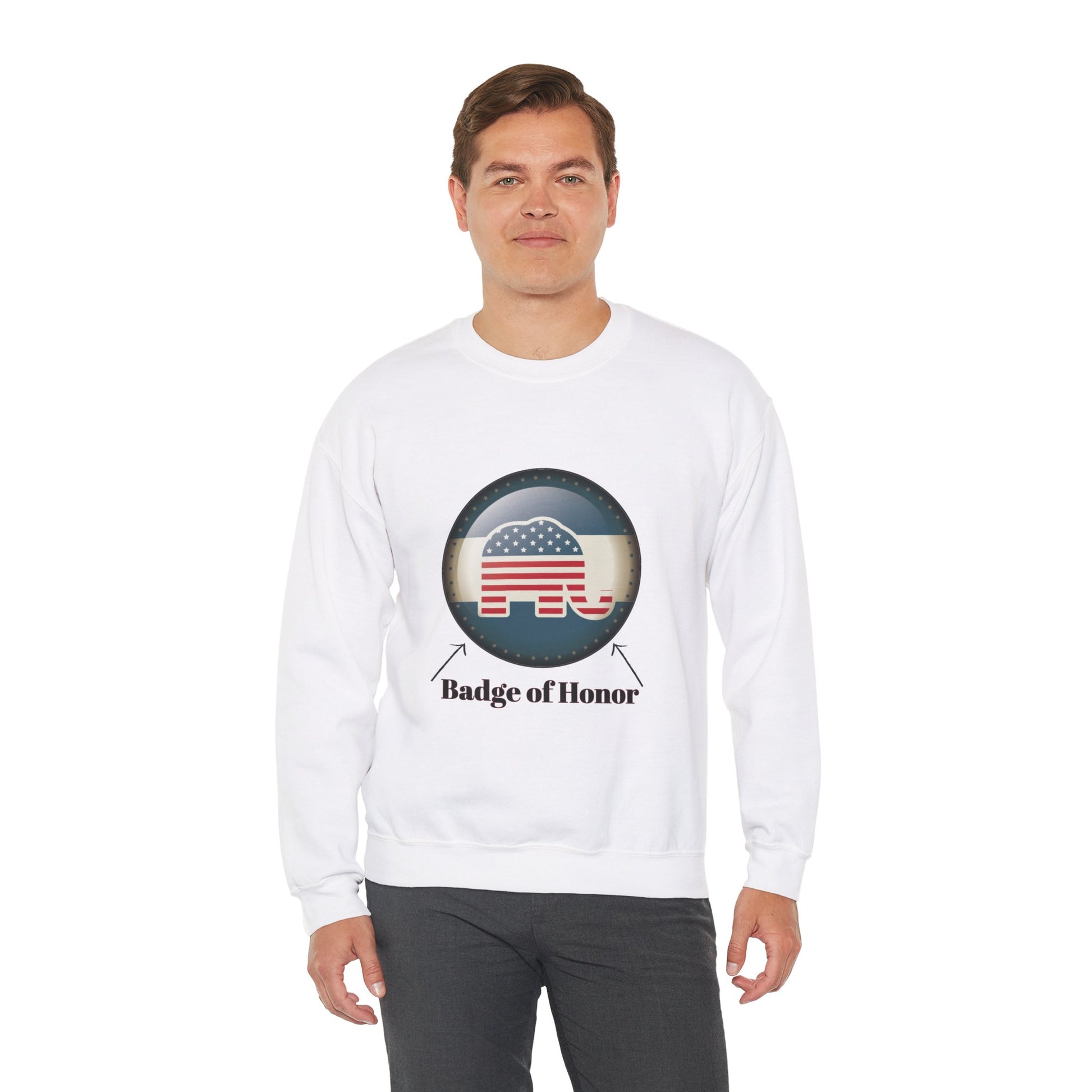 Badge of Honor Men's Sweatshirt - Sweet Baby Jeez Teez