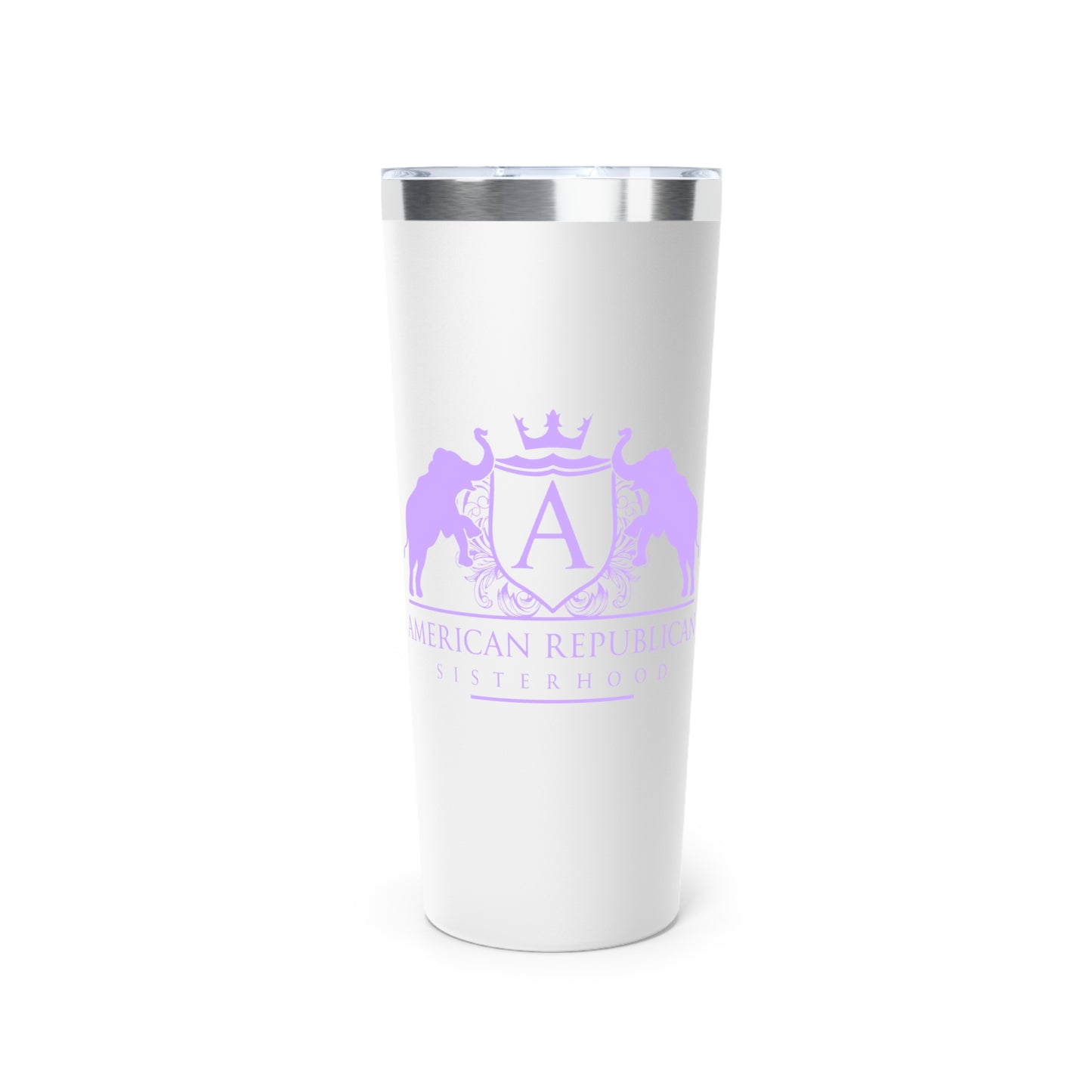 ARS T Lilac Logo Copper Vacuum Insulated Tumbler, 22oz - Sweet Baby Jeez Teez