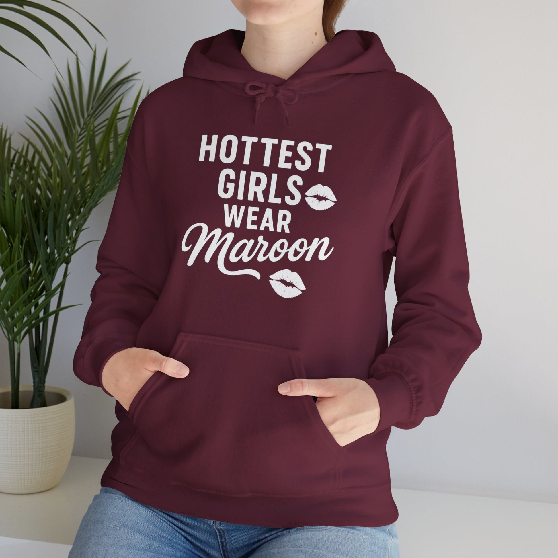 ‘Hottest Girls Wear Maroon’ Texas A&M Cozy Hoodie - Sweet Baby Jeez Teez