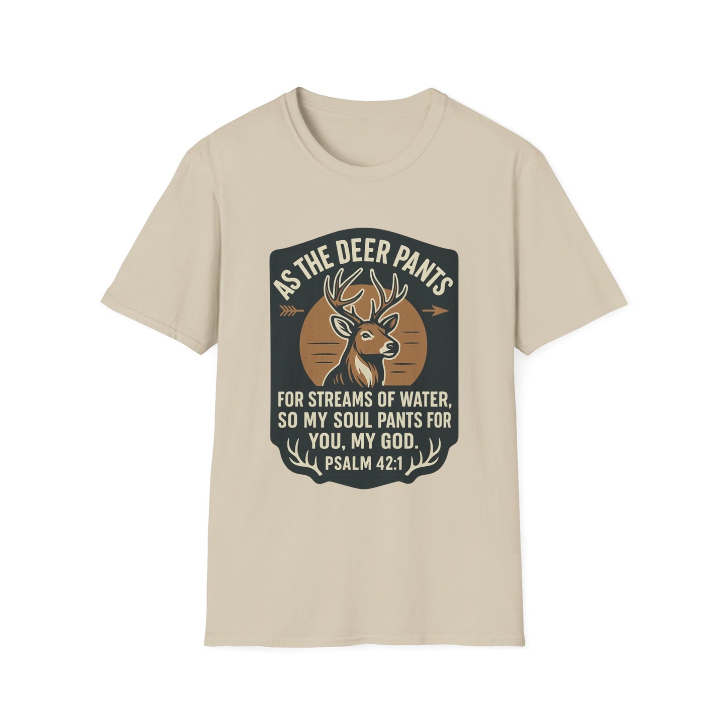 Psalm 42:1 "As The Deer" Bible Verse Softstyle Tshirt