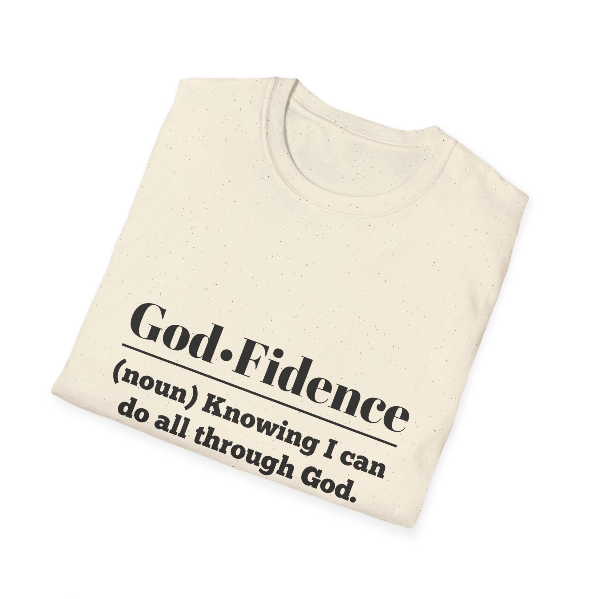 God-Fidence Men's Tshirt (Black Logo) - Sweet Baby Jeez Teez