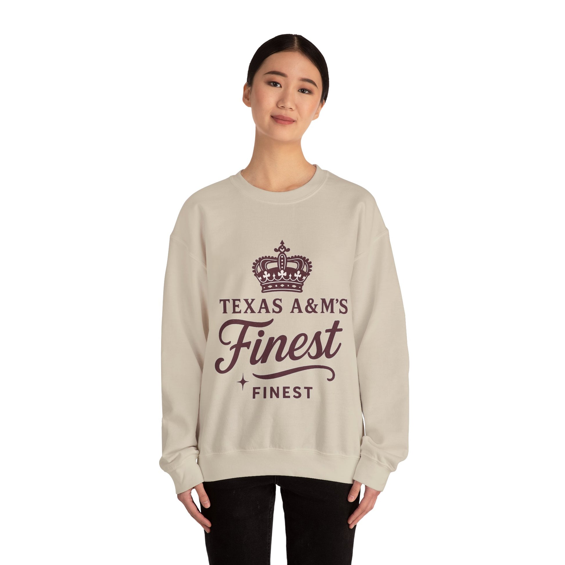 Texas A&M's Finest Crewneck Unisex Sweatshirt (Logo 1) - Sweet Baby Jeez Teez