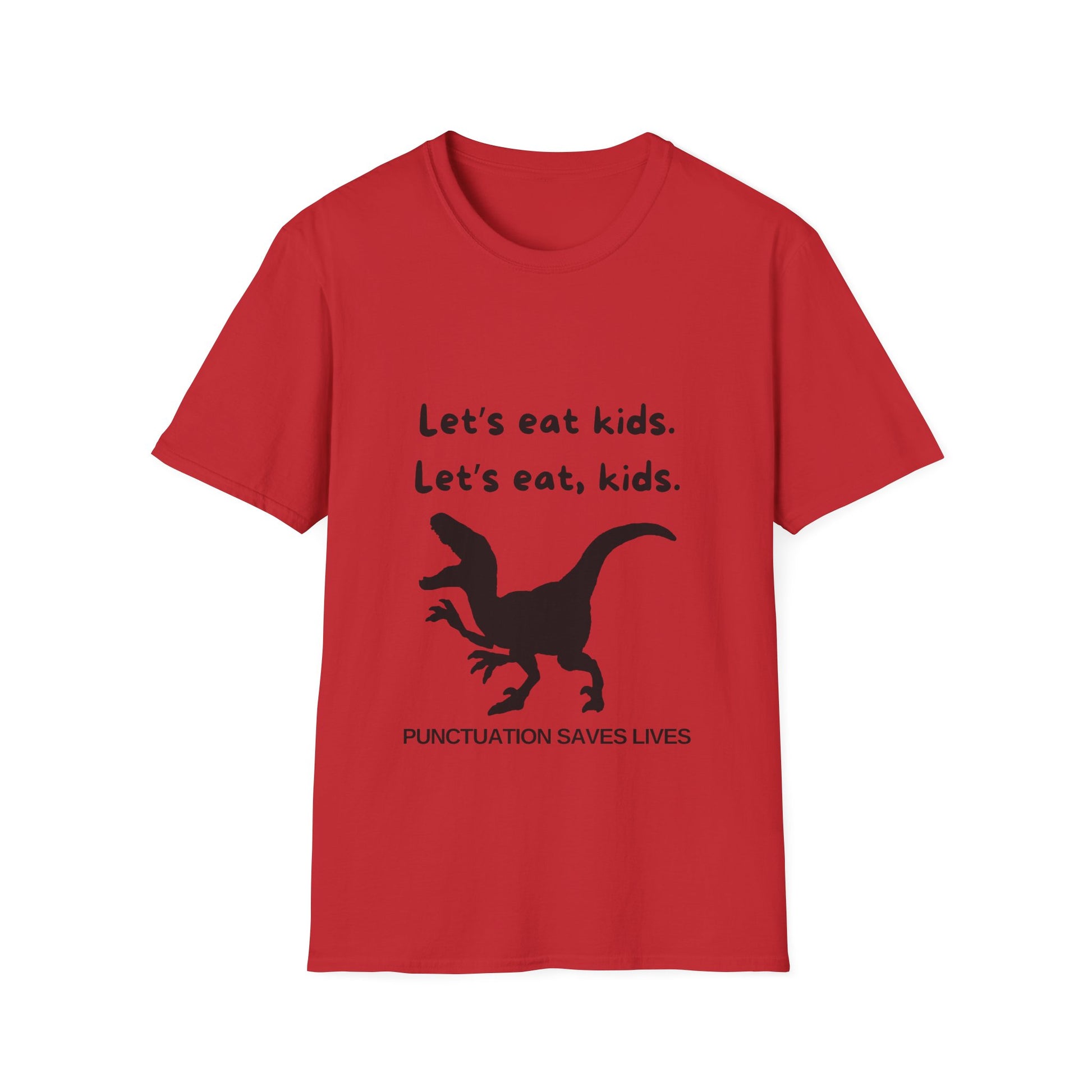Lets Eat Kids Mens Tshirt (Black Logo) - Sweet Baby Jeez Teez