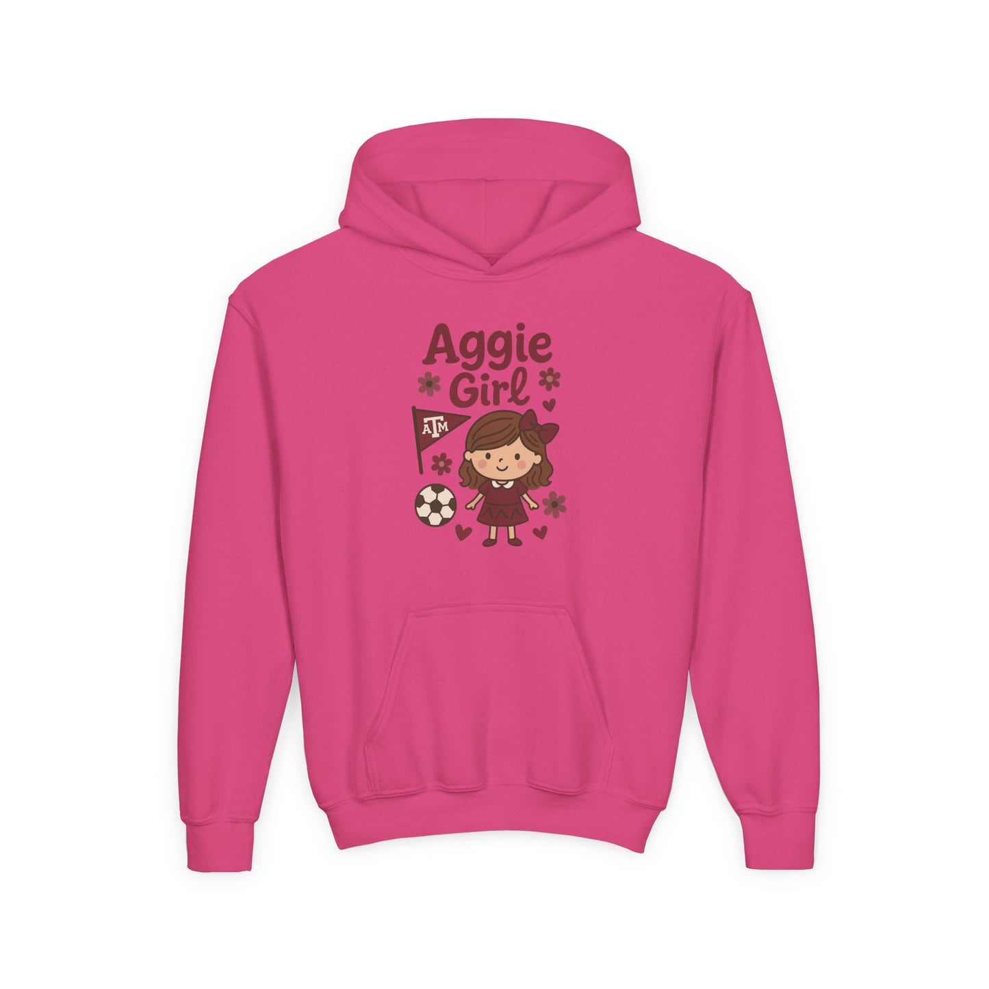 "Aggie Girl" Texas A&M Girls Hooded Sweatshirt - Sweet Baby Jeez Teez