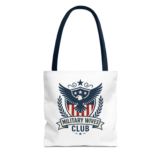 Military Wives Club Tote Bag (White with Choice of Handles)